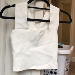 White crop top